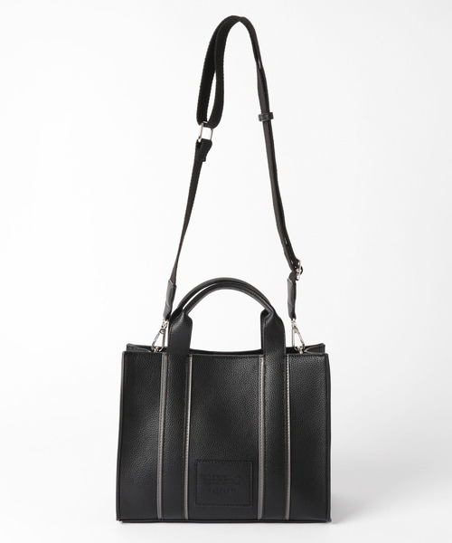 BAYFLOW（ベイフロー）の「[カードケース付き]パッチロゴコンビBOXトート（ハンドバッグ・レディース・ブラック/グレイッシュベージュ・FREE）」の11枚目の写真