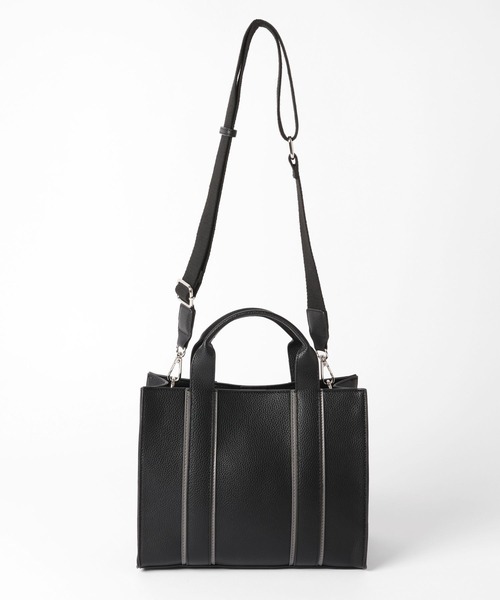 BAYFLOW（ベイフロー）の「[カードケース付き]パッチロゴコンビBOXトート（ハンドバッグ・レディース・ブラック/グレイッシュベージュ・FREE）」の13枚目の写真