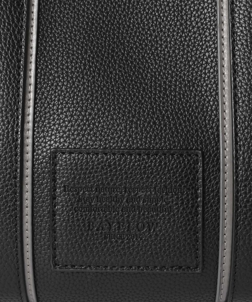 BAYFLOW（ベイフロー）の「[カードケース付き]パッチロゴコンビBOXトート（ハンドバッグ・レディース・ブラック/グレイッシュベージュ・FREE）」の17枚目の写真