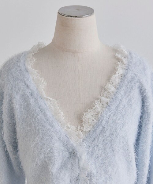 OLIVE des OLIVE(オリーブデオリーブ)の「spring color palette cardigan(カーディガン/ボレロ・レディース・イエロー/ピンク/オフホワイト/チャコールグレー/サックスブルー・FREE)」の16枚目の写真