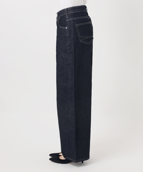 Spick & Span（スピックアンドスパン）の「《追加》SOMETHING / サムシング 別注 NEW HANA CURVE TAPERED*（デニムパンツ・レディース・サックスブルー/ネイビー・LARGE/MEDIUM/SMALL/X-SMALL）」の19枚目の写真