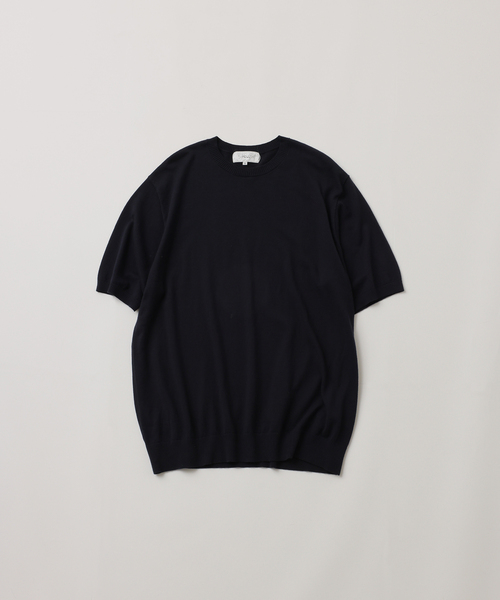 UNFOLLOW（アンフォロー）の「【FOLL / フォル】cotton cashmere knit tee(mix)（Tシャツ/カットソー・メンズ・ピンク/ネイビー/アイボリー・3/2）」の2枚目の写真