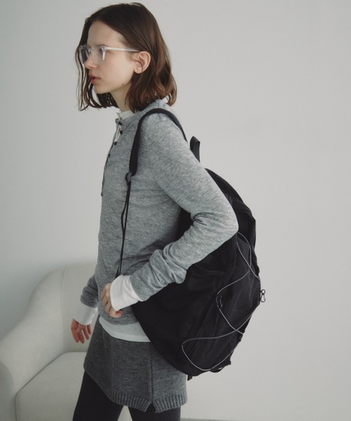 Auntie Rosa Holiday（アンティローザホリデー）の「リップストップバックパック（バックパック/リュック・レディース・ブラック/アイボリー/パープル・FREE）」の22枚目の写真