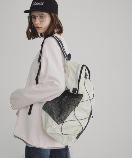 Auntie Rosa Holiday（アンティローザホリデー）の「リップストップバックパック（バックパック/リュック・レディース・ブラック/アイボリー/パープル・FREE）」の12枚目の写真