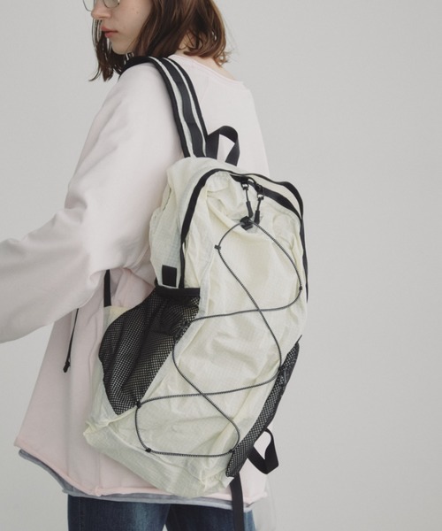 Auntie Rosa Holiday（アンティローザホリデー）の「リップストップバックパック（バックパック/リュック・レディース・ブラック/アイボリー/パープル・FREE）」の13枚目の写真