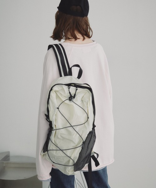 Auntie Rosa Holiday（アンティローザホリデー）の「リップストップバックパック（バックパック/リュック・レディース・ブラック/アイボリー/パープル・FREE）」の15枚目の写真