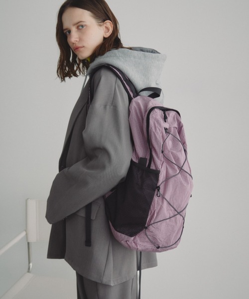 Auntie Rosa Holiday（アンティローザホリデー）の「リップストップバックパック（バックパック/リュック・レディース・ブラック/アイボリー/パープル・FREE）」の7枚目の写真