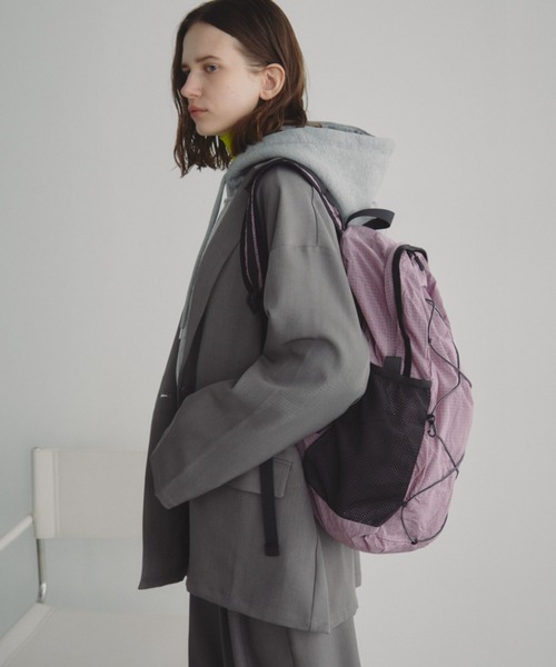 Auntie Rosa Holiday（アンティローザホリデー）の「リップストップバックパック（バックパック/リュック・レディース・ブラック/アイボリー/パープル・FREE）」の8枚目の写真