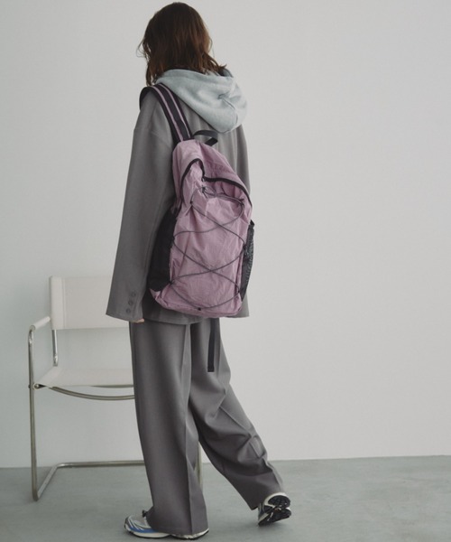 Auntie Rosa Holiday（アンティローザホリデー）の「リップストップバックパック（バックパック/リュック・レディース・ブラック/アイボリー/パープル・FREE）」の9枚目の写真