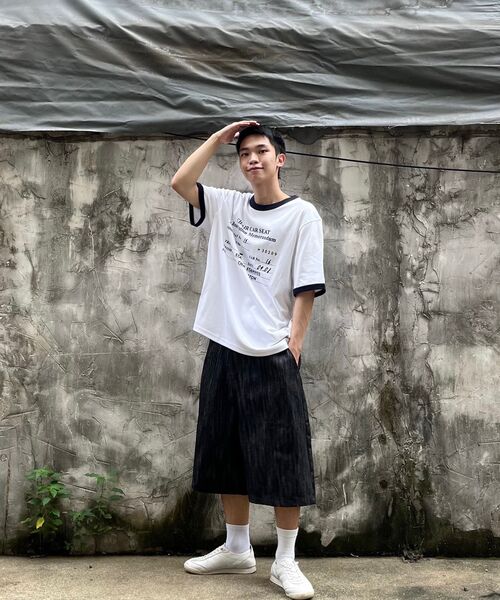 MUDSALT(マッドソルト)の「CHARLESTON リンガーTシャツ ホワイト(ネイビー)(Tシャツ/カットソー・レディース・その他・1/2/3)」の13枚目の写真