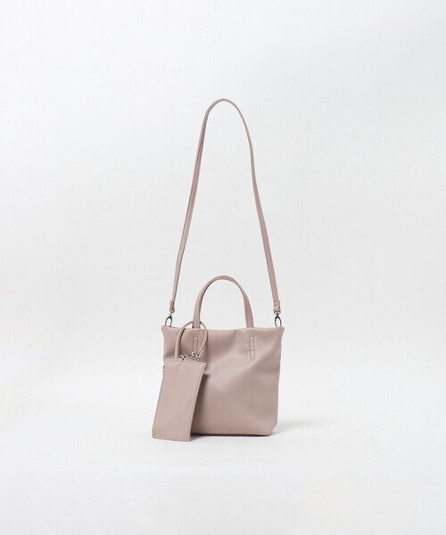 A DAY IN THE LIFE UNITED ARROWS(アデイインザライフユナイテッドアローズ)の「レザーライク 2WAY ミニトート<A DAY IN THE LIFE>(トートバッグ・レディース・その他4/ブラック/ベージュ・FREE)」の4枚目の写真