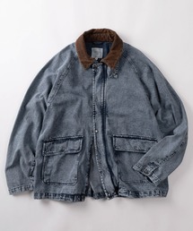 make a ray!（メイク ア レイ！）の「【71】襟コーデュロイ デニム ツイル ハンティングジャケット カバーオール（ブルゾン）」