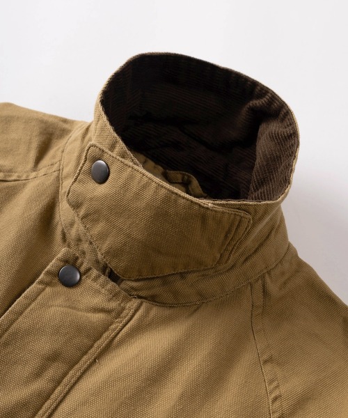 make a ray!（メイク ア レイ！）の「【71】襟コーデュロイ デニム ツイル ハンティングジャケット カバーオール（ブルゾン・メンズ・ベージュ/オフホワイト/カーキ/ブルー・XL/L/M）」の7枚目の写真