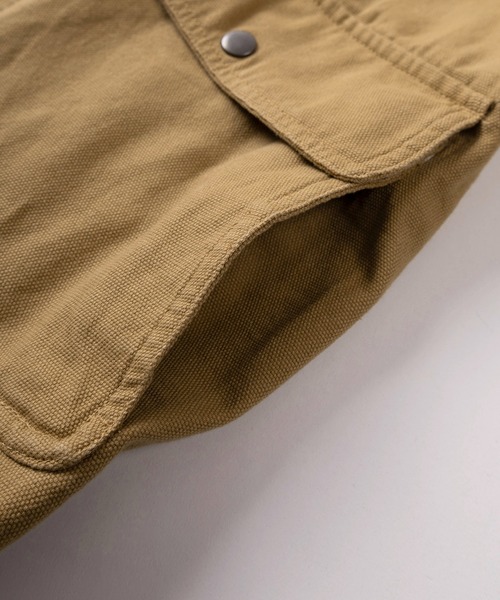 make a ray!（メイク ア レイ！）の「【71】襟コーデュロイ デニム ツイル ハンティングジャケット カバーオール（ブルゾン・メンズ・ベージュ/オフホワイト/カーキ/ブルー・XL/L/M）」の11枚目の写真