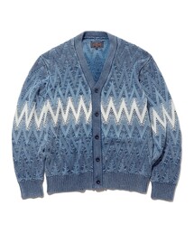 BEAMS PLUS | Cardigan Jacquard Indigo Yarn(カーディガン/ボレロ)