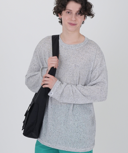 THE-ABON(エイボン)の「ビーチマリンリネンオーバーサイズロングスリーブシャツブラック(Tシャツ/カットソー・メンズ・ブラック・FREE)」の3枚目の写真