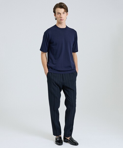 DESIGNWORKS（デザインワークス）の「【26S/S】ウールストレッチサッカーピンタックパンツ / セットアップ対応 / ストレッチ / 防シワ（スラックス・メンズ・ブラック/ネイビー・52/50/48/46/44）」の18枚目の写真