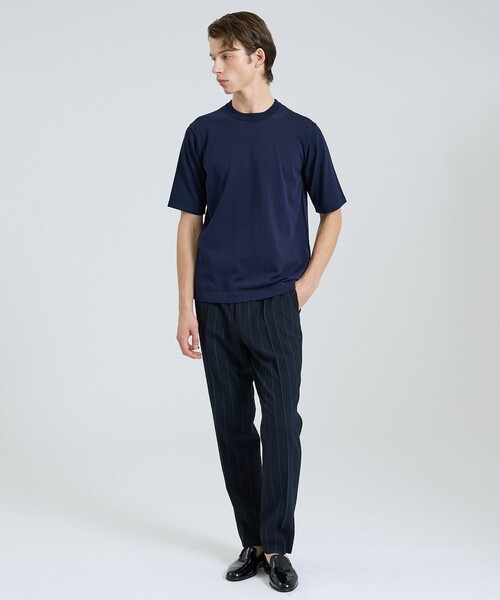 DESIGNWORKS（デザインワークス）の「【26S/S】ウールストレッチサッカーピンタックパンツ / セットアップ対応 / ストレッチ / 防シワ（スラックス・メンズ・ブラック/ネイビー・52/50/48/46/44）」の19枚目の写真