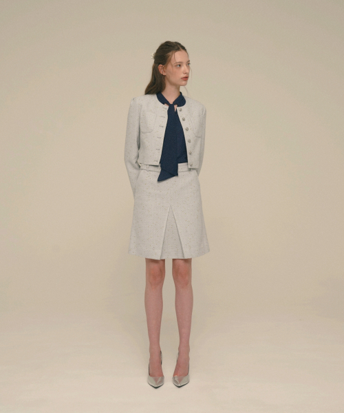 ICE GARDEN A.508(アイス ガーデン エイオーゴンパル)の「Crystal-Buttons Cropped Tweed Jacket_Quiet Gray(その他アウター・レディース・その他・S/M)」の3枚目の写真