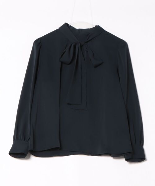 m.f.editorial(エムエフエディトリアル)の「【UVカット イージーケア】m.f.エディトリアル レディース リボンタイ 長袖 プルオーバー ブラウス(シャツ/ブラウス・レディース・ネイビー/アイボリー/サックスブルー・MEDIUM/LARGE)」の16枚目の写真