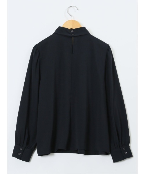 m.f.editorial(エムエフエディトリアル)の「【UVカット イージーケア】m.f.エディトリアル レディース リボンタイ 長袖 プルオーバー ブラウス(シャツ/ブラウス・レディース・ネイビー/アイボリー/サックスブルー・MEDIUM/LARGE)」の18枚目の写真