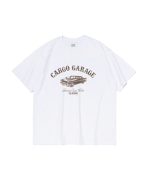 オールドカプリンティングロゴオーバー半袖Tシャツ(ホワイト)