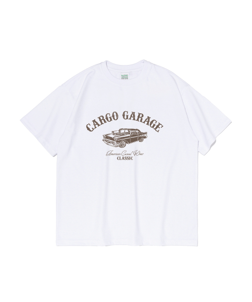 CARGOBROS(カーゴブロス)の「オールドカプリンティングロゴオーバー半袖Tシャツ(ホワイト)(Tシャツ/カットソー・メンズ・その他・L/XL/2XL/S/M)」の1枚目の写真