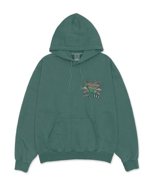 HEART EARTH PIGMENT HOODIE GREEN (VH2CFUM409A)
