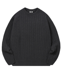 RANDOMOFF（ランダムオフ）の「[ユニセックス] RESERVE ケーブル オーバーフィット ニット [チャコール]（ニット/セーター）」