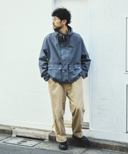 +phenix(プラスフェニックス)の「+phenix/プラスフェニックス 別注 GORE-TEX WINDSTOPPER SAFARI JACKET/ゴアテックス ウインドストッパー サファリジャケット/マウンテンパーカー(ブルゾン・メンズ・グレー/ネイビー/ブラック・MEDIUM/SMALL/LARGE)」の4枚目の写真