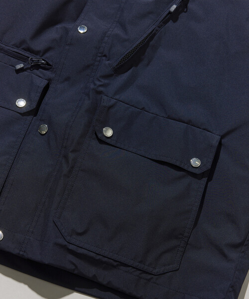 +phenix(プラスフェニックス)の「+phenix/プラスフェニックス 別注 GORE-TEX WINDSTOPPER SAFARI JACKET/ゴアテックス ウインドストッパー サファリジャケット/マウンテンパーカー(ブルゾン・メンズ・グレー/ネイビー/ブラック・MEDIUM/SMALL/LARGE)」の12枚目の写真