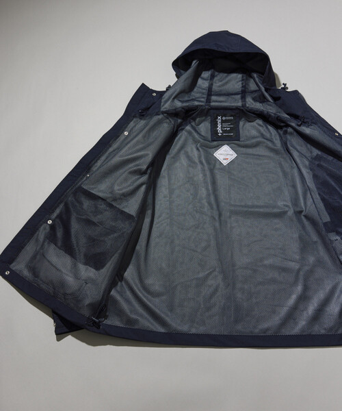 +phenix(プラスフェニックス)の「+phenix/プラスフェニックス 別注 GORE-TEX WINDSTOPPER SAFARI JACKET/ゴアテックス ウインドストッパー サファリジャケット/マウンテンパーカー(ブルゾン・メンズ・グレー/ネイビー/ブラック・MEDIUM/SMALL/LARGE)」の16枚目の写真