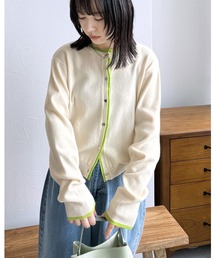 reca | レイヤード風配色ニットカーディガン(カーディガン/ボレロ)