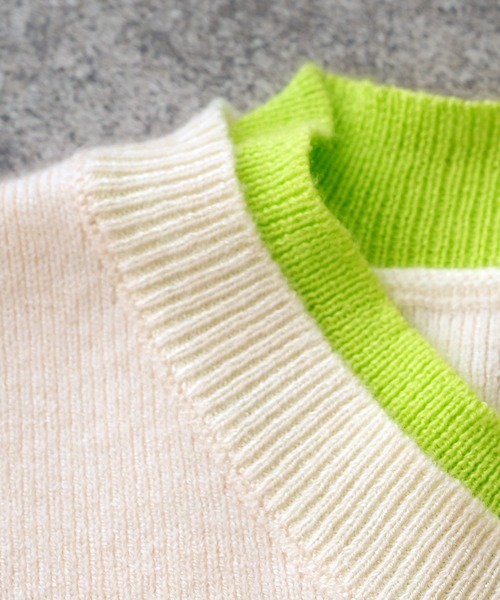 reca（レカ）の「レイヤード風配色ニットカーディガン（カーディガン/ボレロ・レディース・ベージュ/オフホワイト/グレー・FREE）」の22枚目の写真