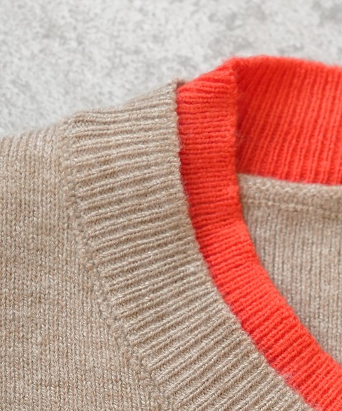 reca（レカ）の「レイヤード風配色ニットカーディガン（カーディガン/ボレロ・レディース・ベージュ/オフホワイト/グレー・FREE）」の18枚目の写真