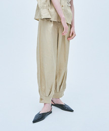 muller of yoshiokubo | muller of yoshiokubo ミュラーオブヨシオクボ / TUCK STITCHED PANTS ステッチリネンタックパンツ / MLS26413(その他パンツ)