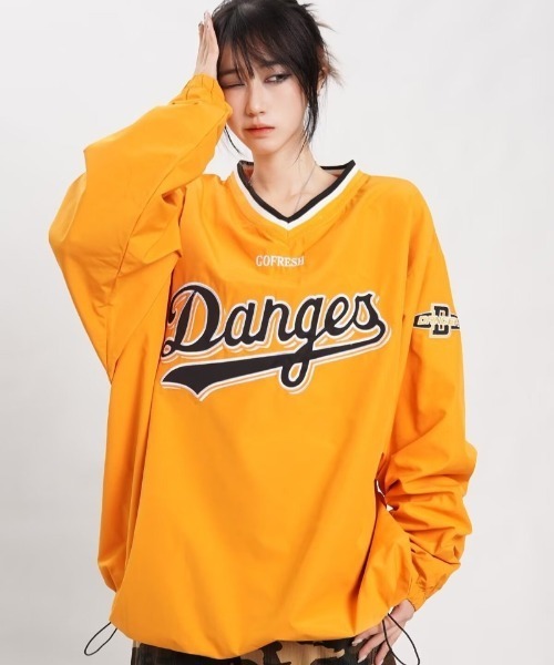 Ritzy(リッツィー)の「ベースボールスタイル オーバーサイズTシャツ(Tシャツ/カットソー・レディース・ブルー/グレー/イエロー・L/M)」の21枚目の写真