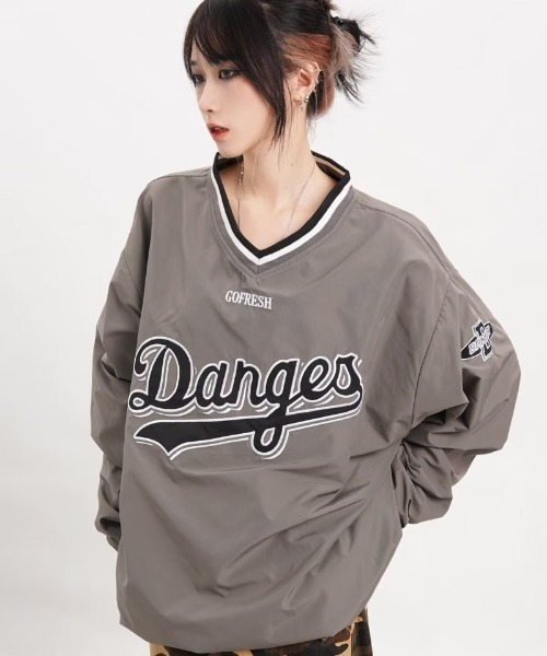 Ritzy(リッツィー)の「ベースボールスタイル オーバーサイズTシャツ(Tシャツ/カットソー・レディース・ブルー/グレー/イエロー・L/M)」の18枚目の写真