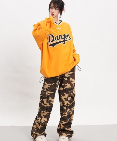 Ritzy(リッツィー)の「ベースボールスタイル オーバーサイズTシャツ(Tシャツ/カットソー・レディース・ブルー/グレー/イエロー・L/M)」の16枚目の写真