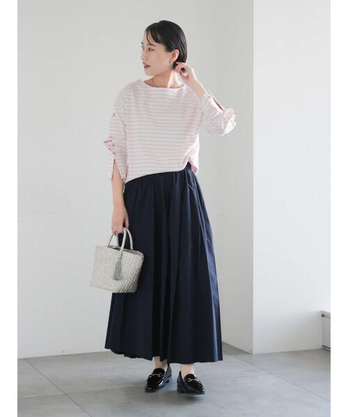 Te chichi(テチチ)の「ショルダー釦ボーダーカットソー《2026 spring catalog item》(Tシャツ/カットソー・レディース・ネイビー/ミント/ピンク/ブルー・F)」の14枚目の写真