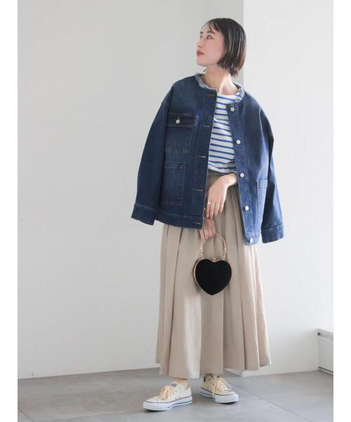 Te chichi(テチチ)の「ショルダー釦ボーダーカットソー《2026 spring catalog item》(Tシャツ/カットソー・レディース・ネイビー/ミント/ピンク/ブルー・F)」の20枚目の写真