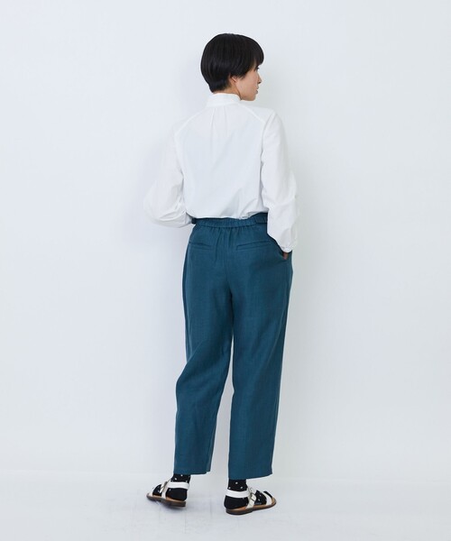 LOISIR(ロワズィール)の「リネンツイルアジャスター付きテーパードパンツ(その他パンツ・レディース・グリーン/ベージュ・36/38/40)」の15枚目の写真
