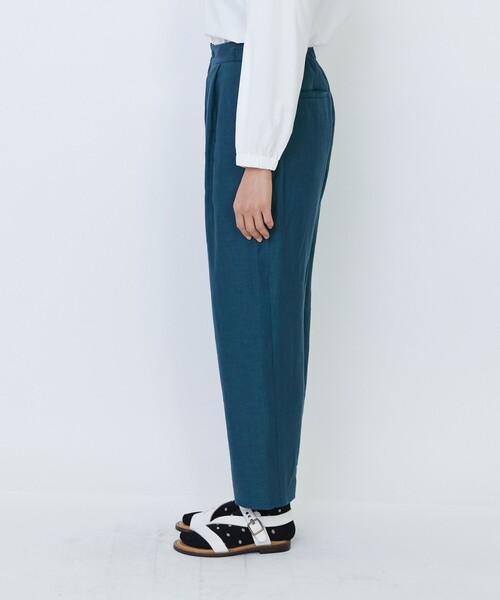 LOISIR(ロワズィール)の「リネンツイルアジャスター付きテーパードパンツ(その他パンツ・レディース・グリーン/ベージュ・36/38/40)」の17枚目の写真