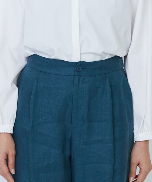 LOISIR(ロワズィール)の「リネンツイルアジャスター付きテーパードパンツ(その他パンツ・レディース・グリーン/ベージュ・36/38/40)」の19枚目の写真
