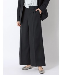 SUIT SQUARE | ワイドパンツ ウォッシャブル 2WAYストレッチ UVカット 消臭 ポリエステルツイル 無地(スラックス)