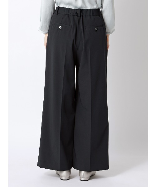 SUIT SQUARE（スーツスクエア）の「ワイドパンツ ウォッシャブル 2WAYストレッチ UVカット 消臭 ポリエステルツイル 無地（スラックス・レディース・ネイビー/ブラック・42(13号)/40(11号)/38(9号)/36(7号)）」の7枚目の写真