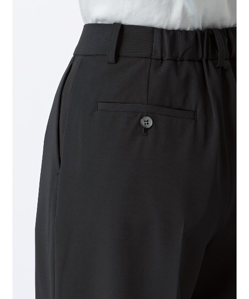 SUIT SQUARE（スーツスクエア）の「ワイドパンツ ウォッシャブル 2WAYストレッチ UVカット 消臭 ポリエステルツイル 無地（スラックス・レディース・ネイビー/ブラック・42(13号)/40(11号)/38(9号)/36(7号)）」の8枚目の写真