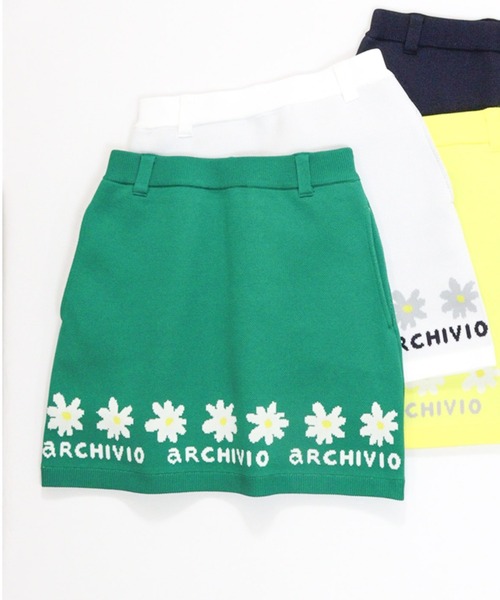 archivio(アルチビオ)の「<LADIES>マーガレットラインスカート(スカート・レディース・ネイビー/イエロー/ホワイト/グリーン・M/S)」の3枚目の写真