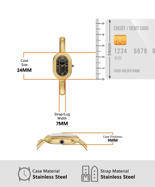 FOSSIL(フォッシル)の「フォッシル 腕時計 レディース アナログ ステンレス ES5456(アナログ腕時計・レディース・ゴールド・FREE)」の5枚目の写真
