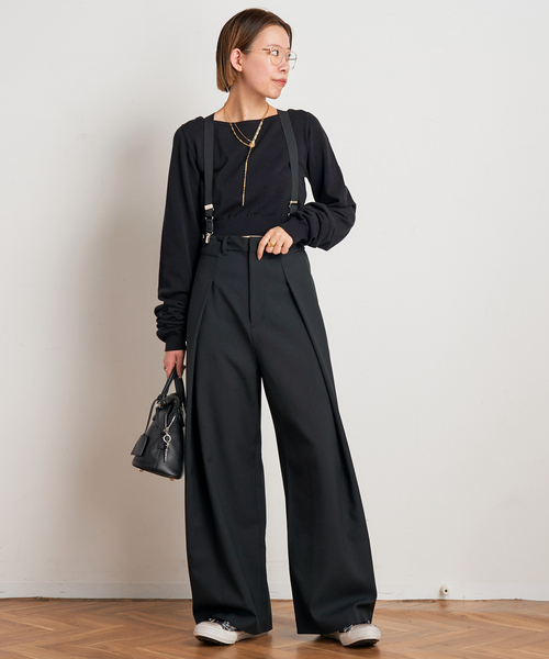 PROVOKE (プロヴォーク)の「【PROVOKE/プロヴォーク】2WAY boatneck pullover(ニット/セーター・レディース・ブラック/ベージュ・FREE)」の14枚目の写真